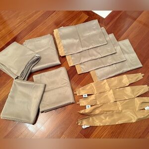 NEW 12 PC Bundle Martha Stewart Curtains 4 Panels 4 Valances 4 Tiebacks 85 X 50